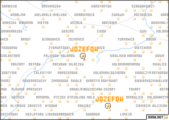 map of Józefów
