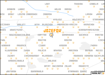 map of Józefów