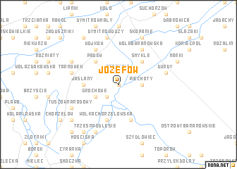 map of Józefów