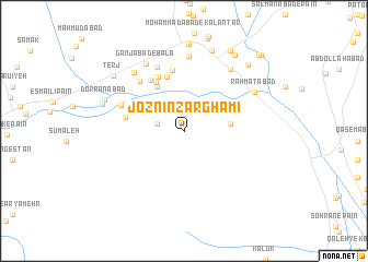 map of Joznīn Zarghāmī