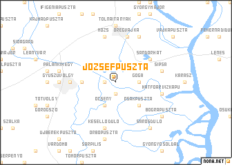 map of Józsefpuszta