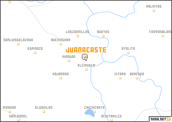 map of Juanacaste