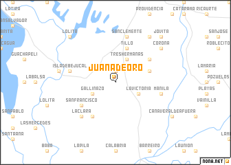 map of Juana de Oro