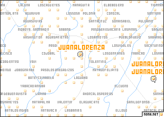 map of Juana Lorenza