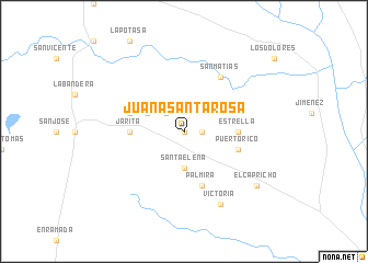 map of Juana Santa Rosa