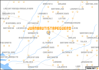 map of Juan Bautista Peguero