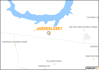map of Juan E. Oʼleary