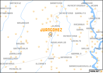 map of Juan Gómez