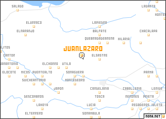 map of Juan Lázaro