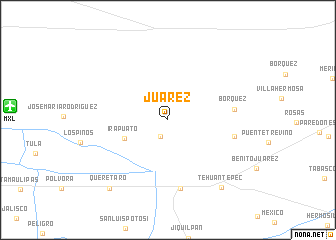 map of Juárez