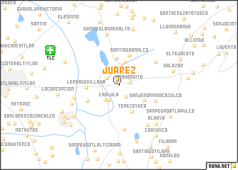 map of Juárez