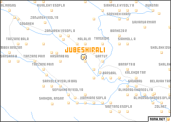 map of Jūb-e Shīr ‘Alī
