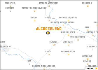 map of Juca Azevêdo