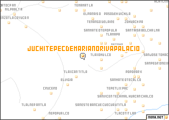 map of Juchitepec de Mariano Riva Palacio