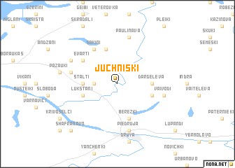 map of Juchniški