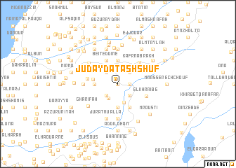 map of Judaydat ash Shūf