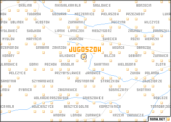 map of Jugoszów