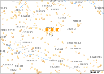 map of Jugovići