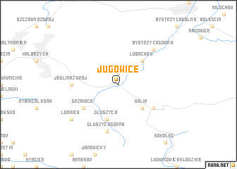 map of Jugowice