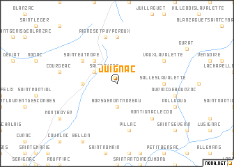 map of Juignac