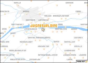 map of Juigné-sur-Loire