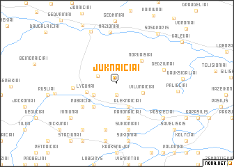 map of Juknaičiai