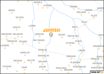 map of Juknišķi