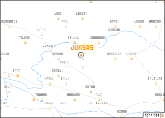 map of Jukšas