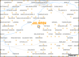 map of Julianów
