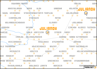 map of Julianów