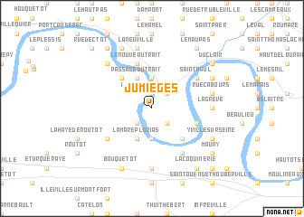 map of Jumièges