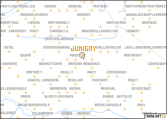 map of Jumigny