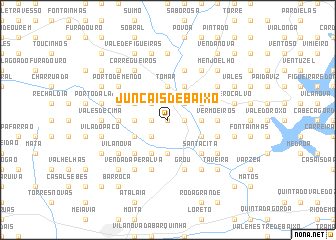 map of Juncais de Baixo