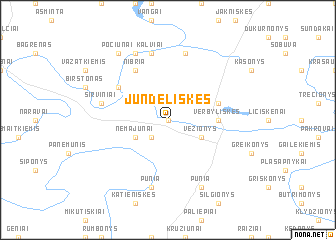 map of Jundeliškės