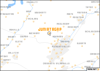 map of Juniata Gap