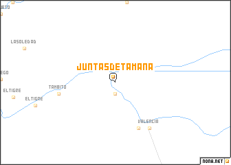 map of Juntas de Tamaná