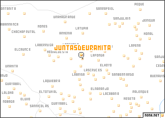 map of Juntas de Uramita