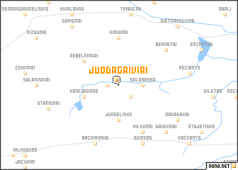 map of Juodagaiviai
