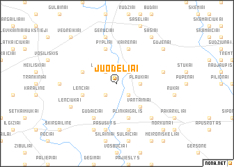 map of Juodeliai