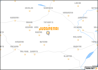 map of Juodpėnai