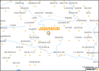 map of Juodšakiai