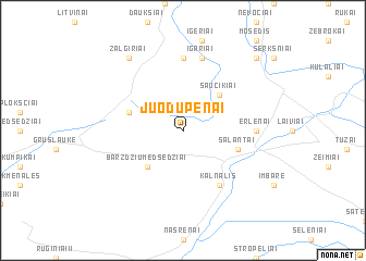 map of Juodupėnai