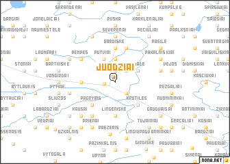 map of Juodžiai