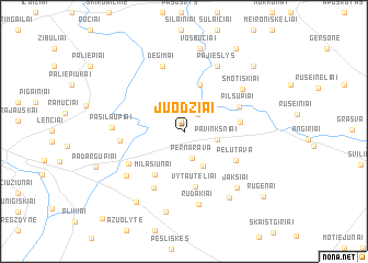 map of Juodžiai