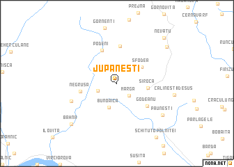 map of Jupâneşti