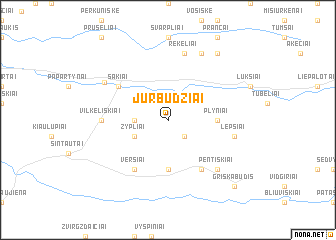 map of Jūrbūdžiai