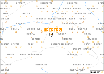 map of Jurčatári