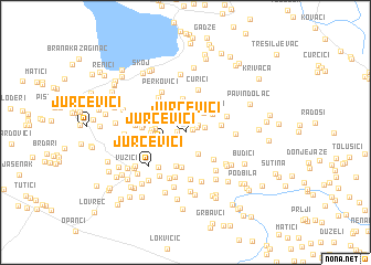 map of Jurčevići