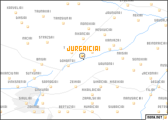 map of Jurgaičiai