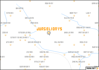 map of Jurgelionys